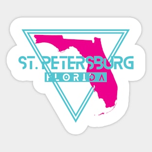 St. Petersburg Florida Retro Triangle FL Sticker